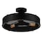 Cwi Lighting Tigris 3 Light Drum Shade Flush Mount With Black Finish 9904C16-3-101 - alternate 1